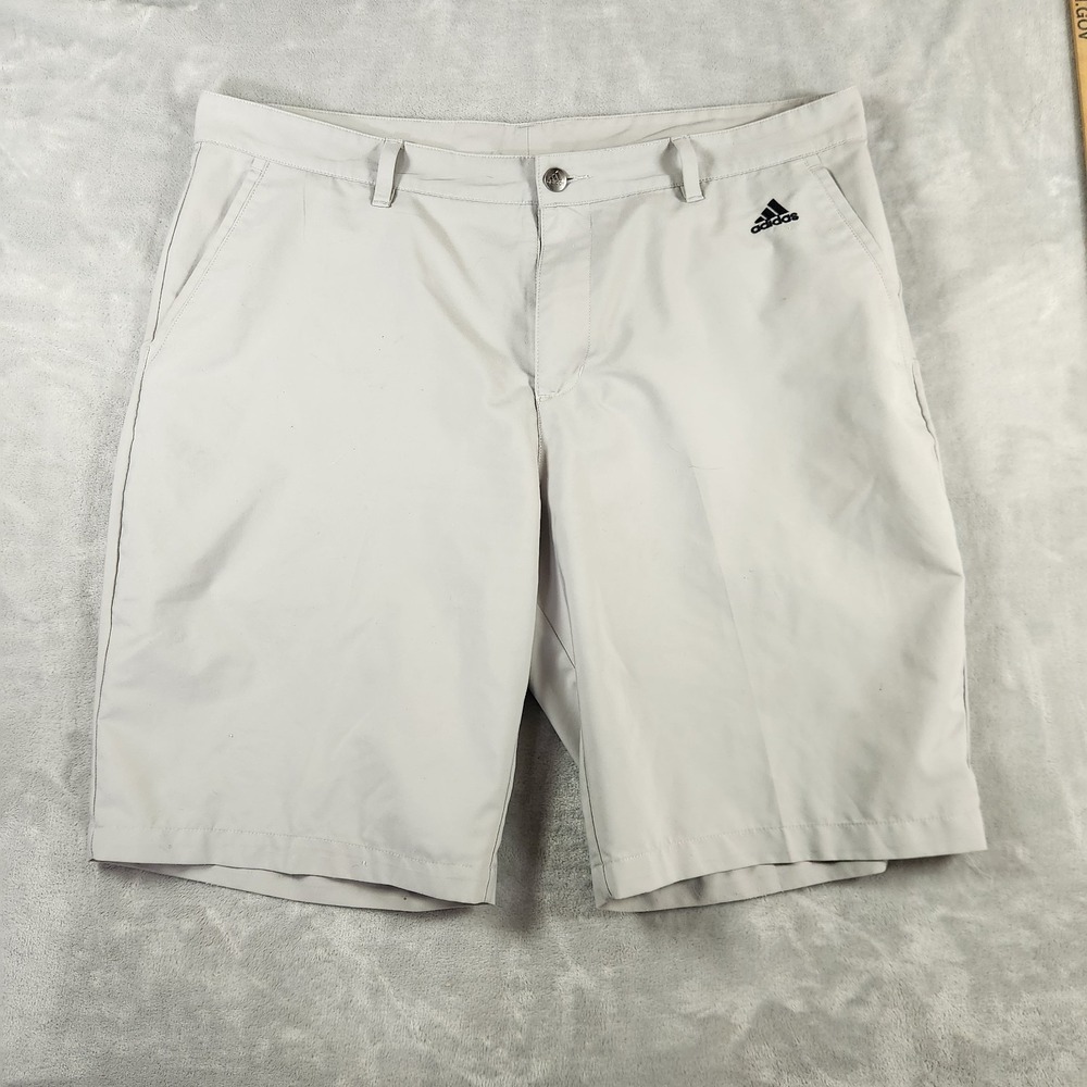 ADIDAS 3 Stripe Golf Shorts Embroidered-Grey DM3088 Casual Outdoor Athletic